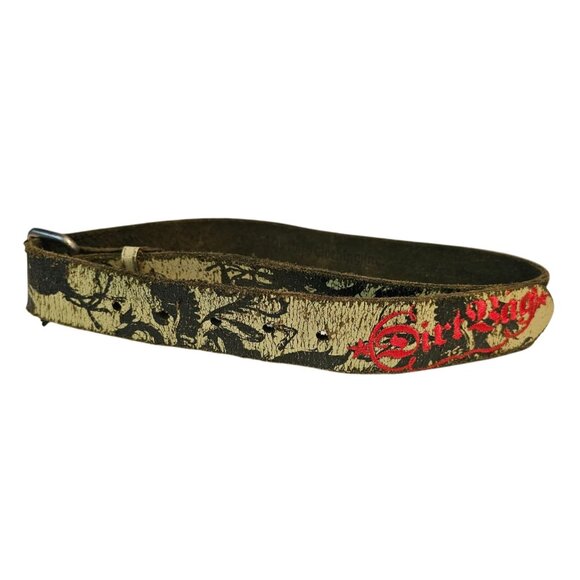 Dirtbag Clothing Dragon Leather Belt 2006 42” Skater Grunge Punk Vintage - Picture 1 of 6